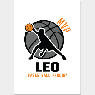 Leo MVP Custom Player Basketball Prodigy Your Name Posters and Art